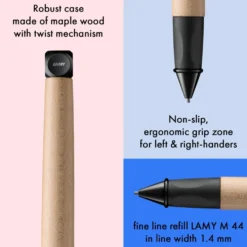 LAMY abc Mechanical Pencil – 1.4mm Beginner Writing Pencil, Black