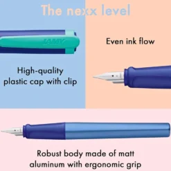 LAMY nexx Fountain Pen Limited Edition – Multi-Red & Multi-Blue