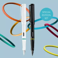 LAMY Safari Multicolour Special Edition Fountain Pen Set – All White & All Black