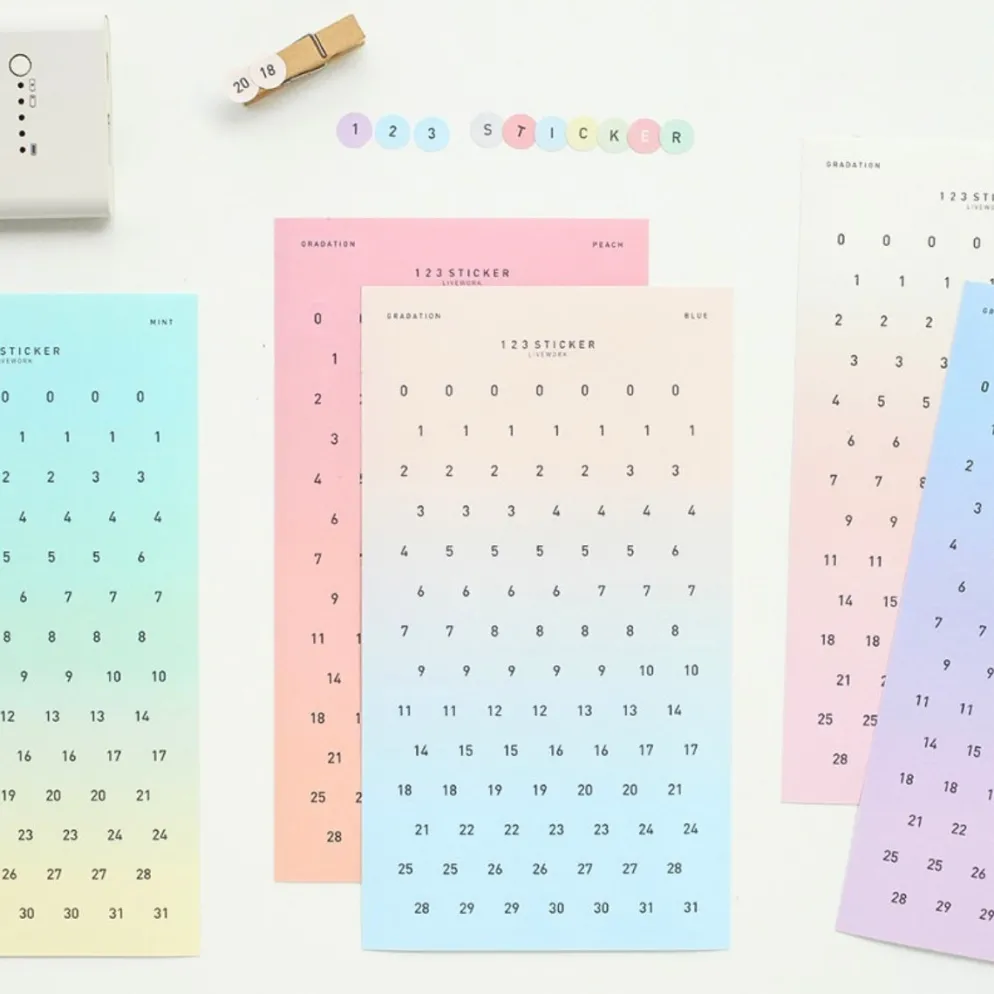 Livework 123 Number Sticker Set