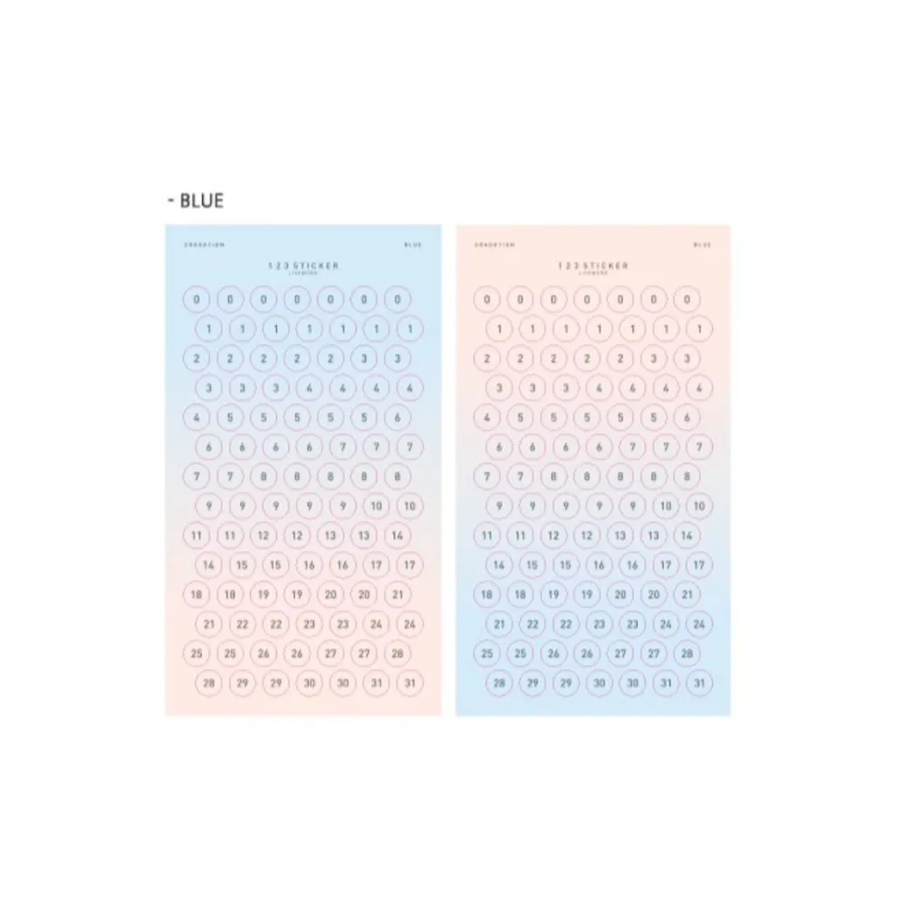 Livework 123 Number Sticker Set