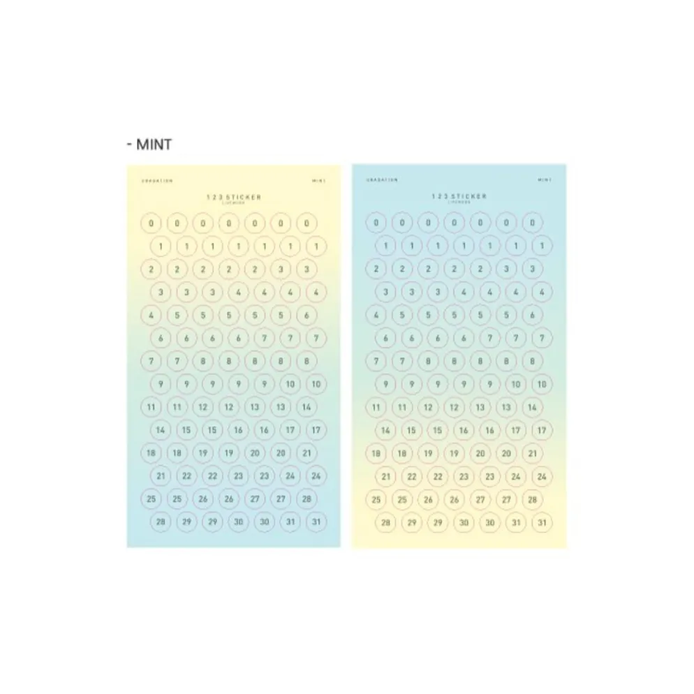 Livework 123 Number Sticker Set