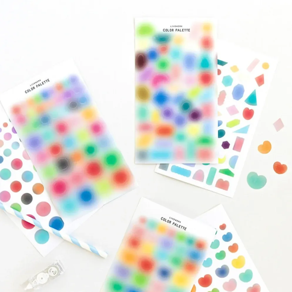 Livework Colour Palette Blur Sticker Set – (2 Sheets)