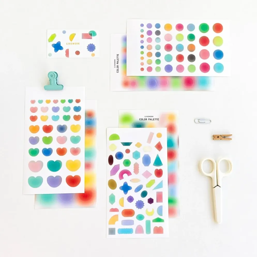 Livework Colour Palette Blur Sticker Set – (2 Sheets)