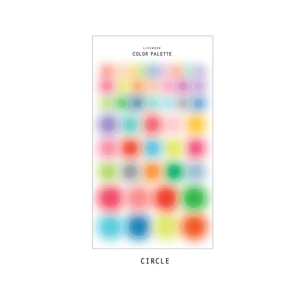 Livework Colour Palette Blur Sticker Set – (2 Sheets)