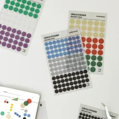 Livework LIFE & PIECES Circle Sticker Set – 4 Sheets