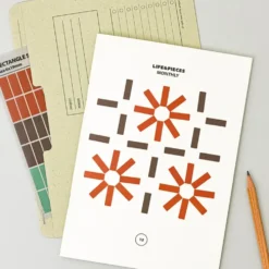Livework LIFE & PIECES Shapes Sticker Set – 4 Sheets Geometric Planner Stickers