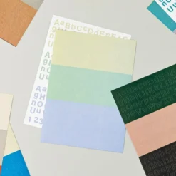 Livework LIFE & PIECES Vintage Typo Sticker Set – 6 Sheets