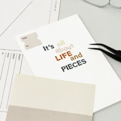 Livework LIFE & PIECES Vintage Typo Sticker Set – 6 Sheets