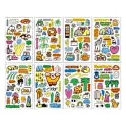 Livework Little Things Drawing Seal Sticker Pack – 8 Sheets