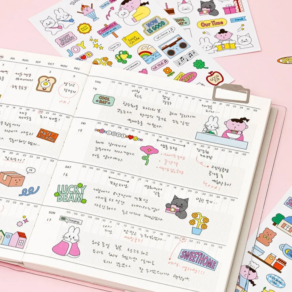 Livework Palette Removable Daily Sticker Pack (6 Sheets)