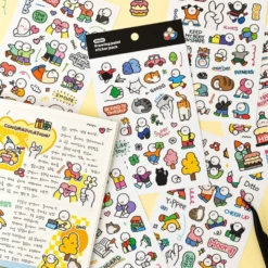 Livework Simple Drawing Point Removable Sticker Pack (6 Sheets)