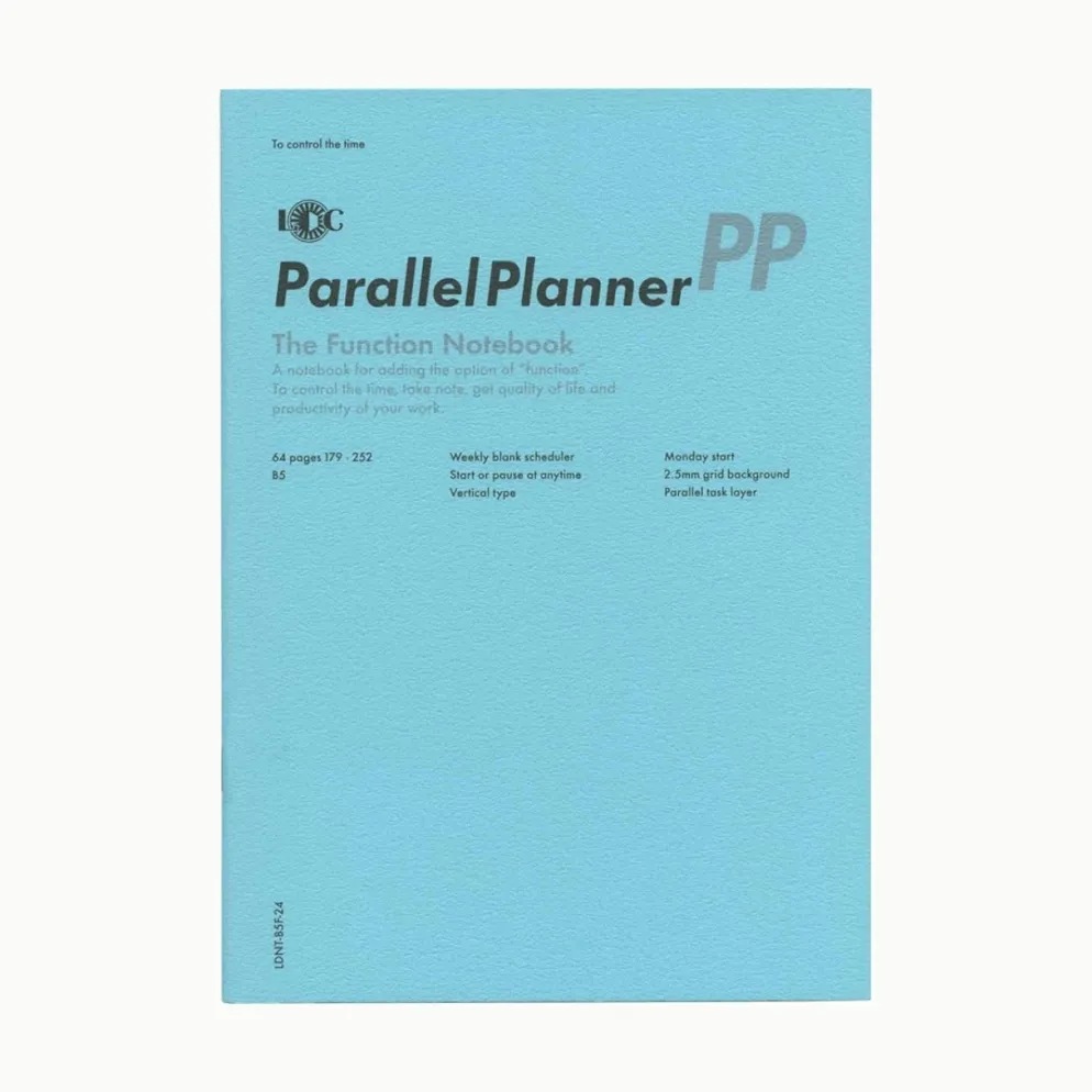 Luddite Function Notebook B5 – Flexible Undated Weekly Planner