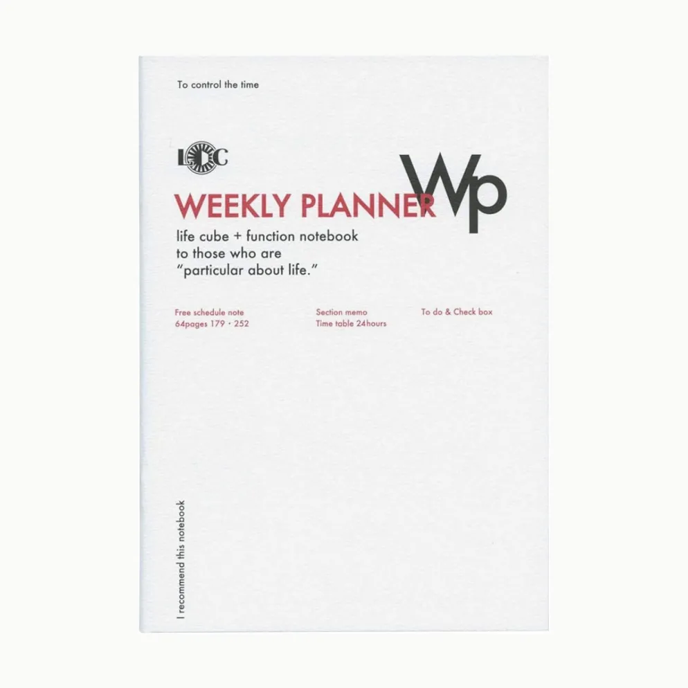 Luddite Function Notebook B5 – Flexible Undated Weekly Planner