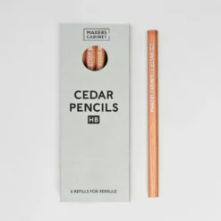 Makers Cabinet Ferrule Cedar Pencils – HB & 2B