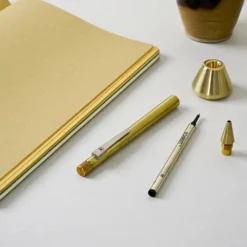 Makers Cabinet Lazlo Drop Stand – Brass or Aluminium, Elegant Desk Display