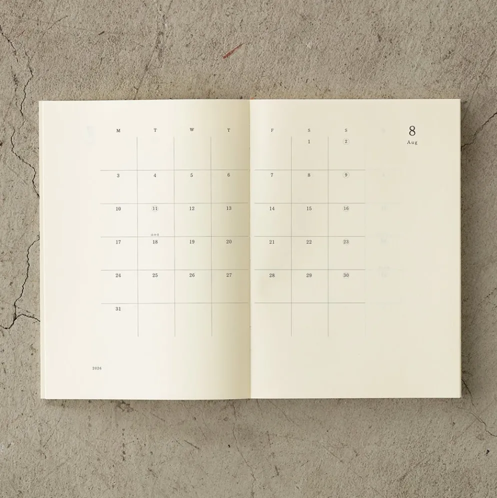 MD Paper Notebook Diary 2026 - A5 Thin