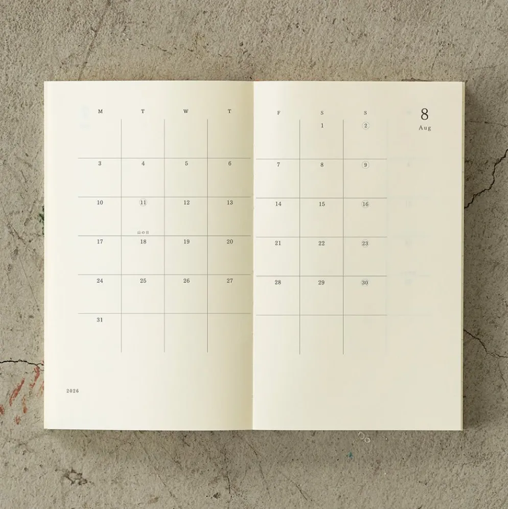 MD Paper Notebook Diary 2026 – B6 Slim