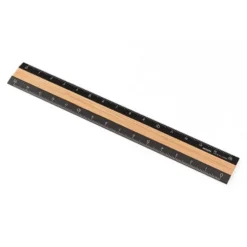 Midori - Aluminium Wooden Ruler 15cm - Black