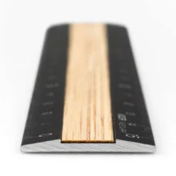 Midori - Aluminium Wooden Ruler 15cm - Black