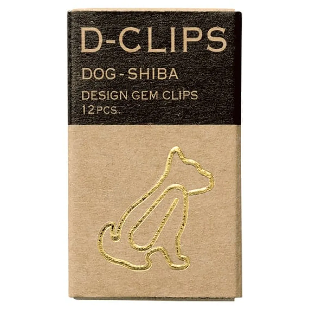 Midori D-Clips Mini -- Shiba Paperclips