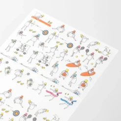 Midori Schedule Stickers --- Sports Ojisan
