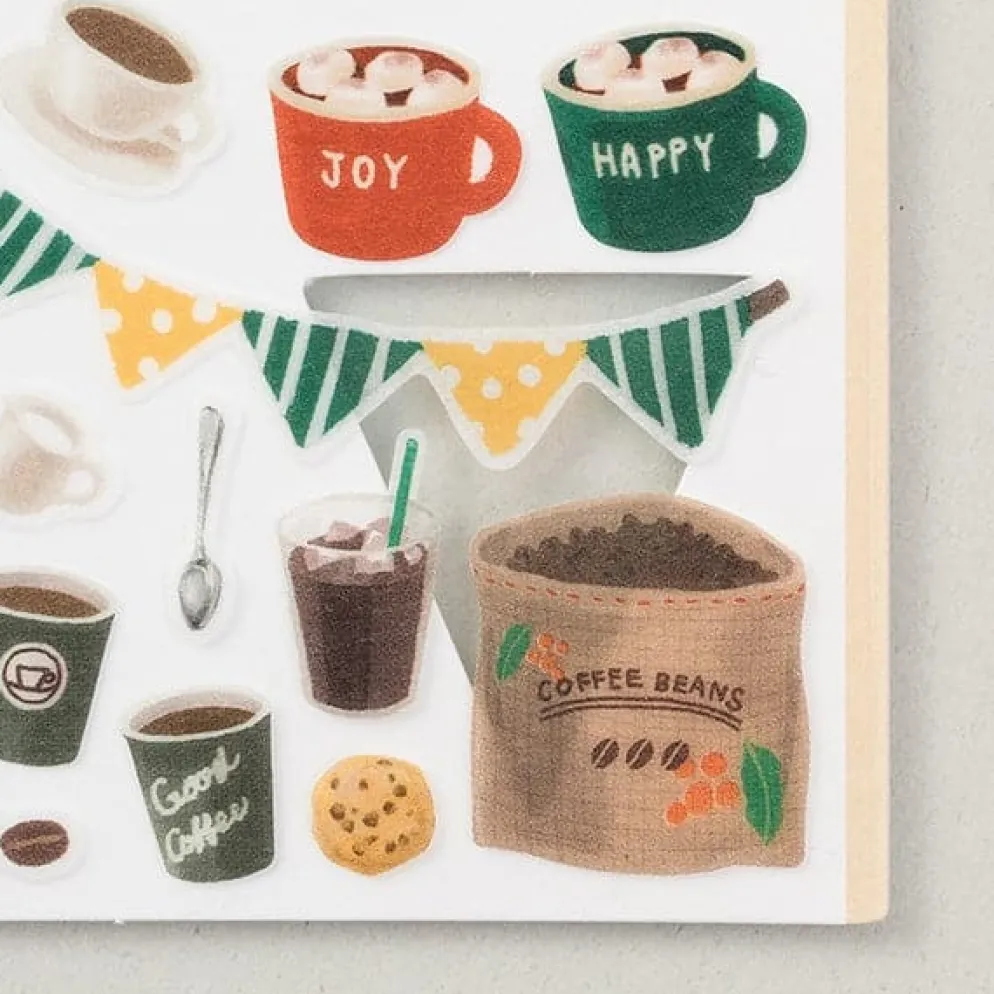 Midori Sticker 2379 Marché Coffee