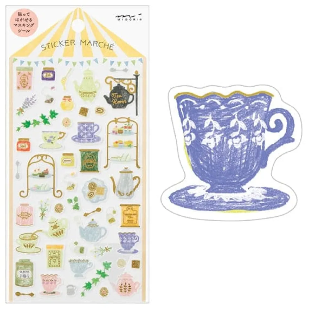 Midori Sticker 2372 Marché Tea