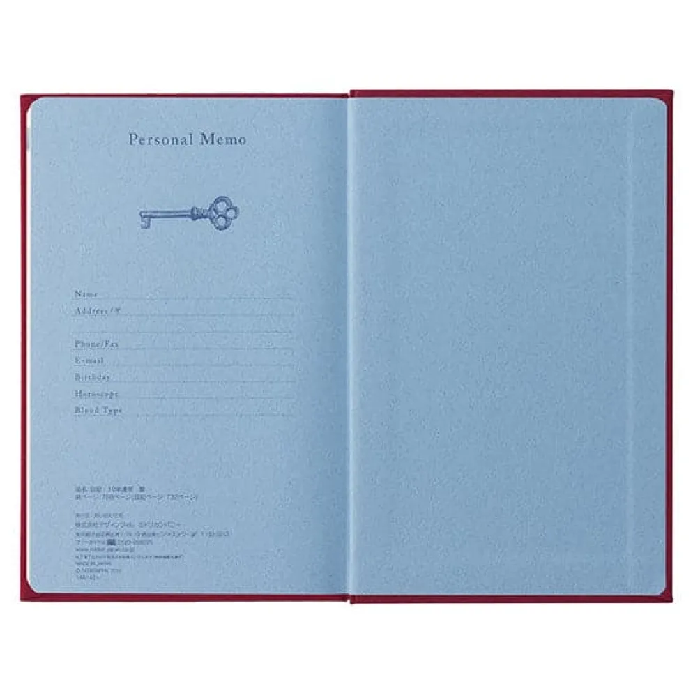 Midori 10 Year Diary - Dark Red