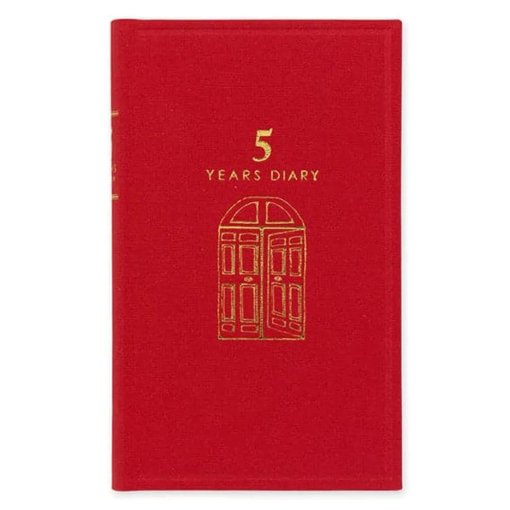 Midori 5 Year Diary - Gate Red