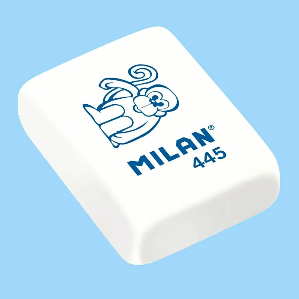 MILAN 445 Animal Design Erasers – Soft Rectangular Rubber (Pack of 6)
