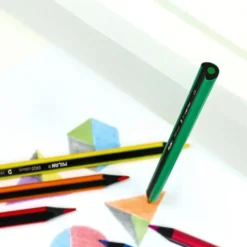 Milan 10 ERGO Black Wood Coloured Pencils + Sharpener