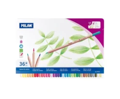 Milan -- Metal Box 36 Big Lead Coloured Pencils
