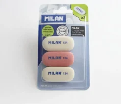Milan -- Synthetic Rubber Eraser 124 -- Pack of 3