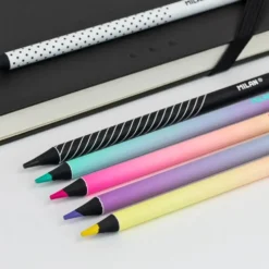 Milan 6 x Round Colour Pencils [Sunset / Black Wood]