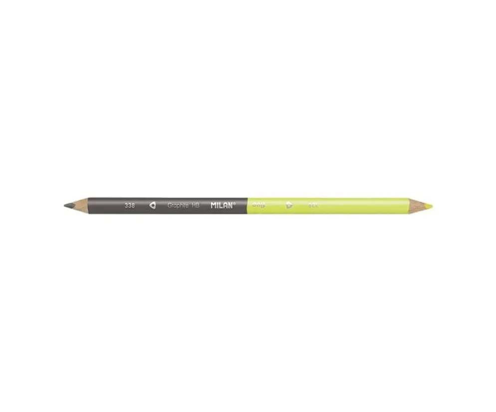 Milan Bicolour Fluo-Graphite Triangular Pencils (12pk)