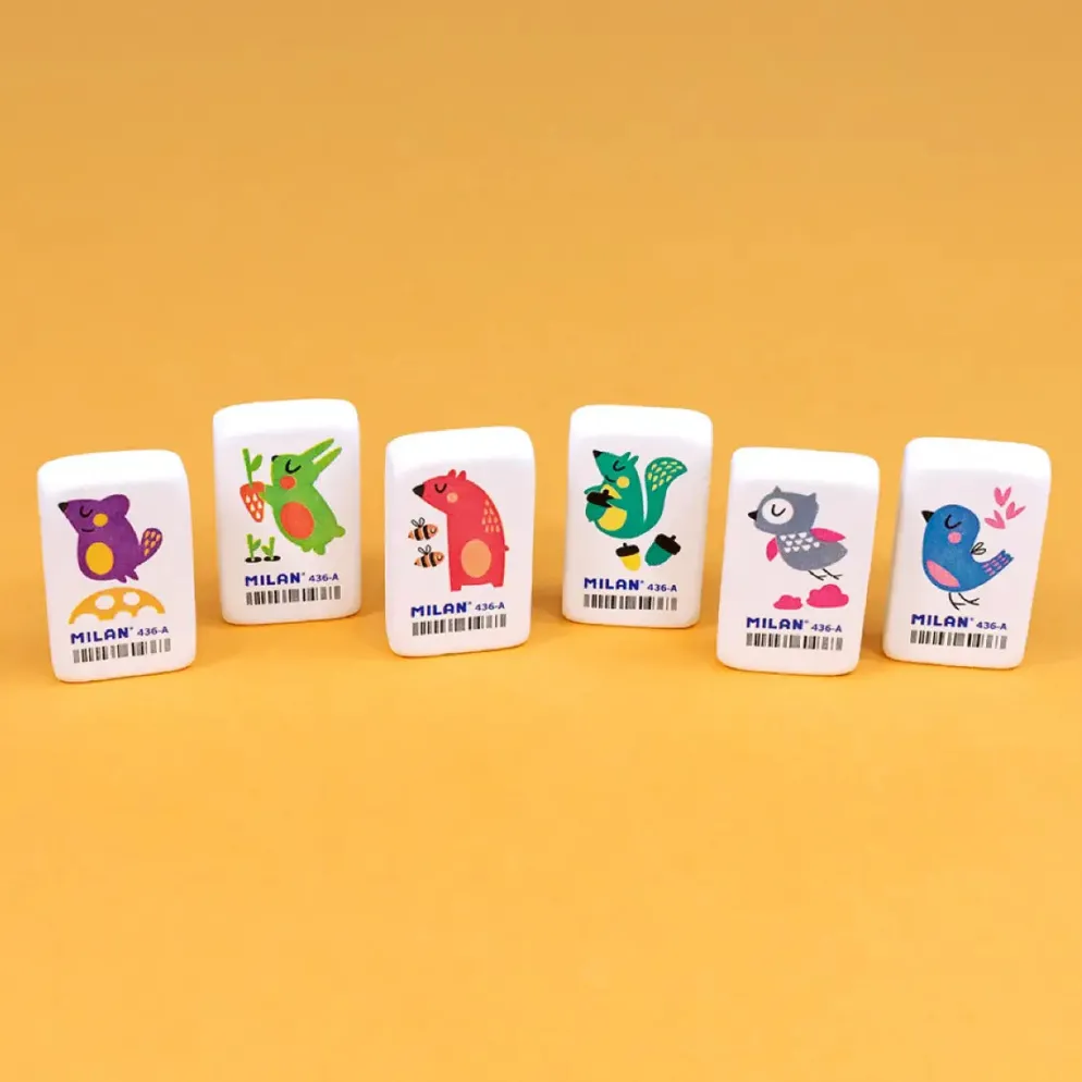 Milan Erasers 436A – Box of 36 Animal Erasers