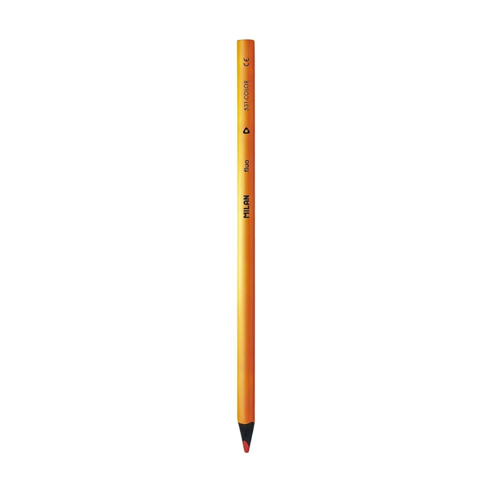Milan Fluorescent Black Wood Fluo Colour Pencils (Set of 6)