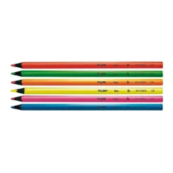 Milan Fluorescent Black Wood Fluo Colour Pencils (Set of 6)