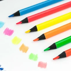 Milan Fluorescent Black Wood Fluo Colour Pencils (Set of 6)