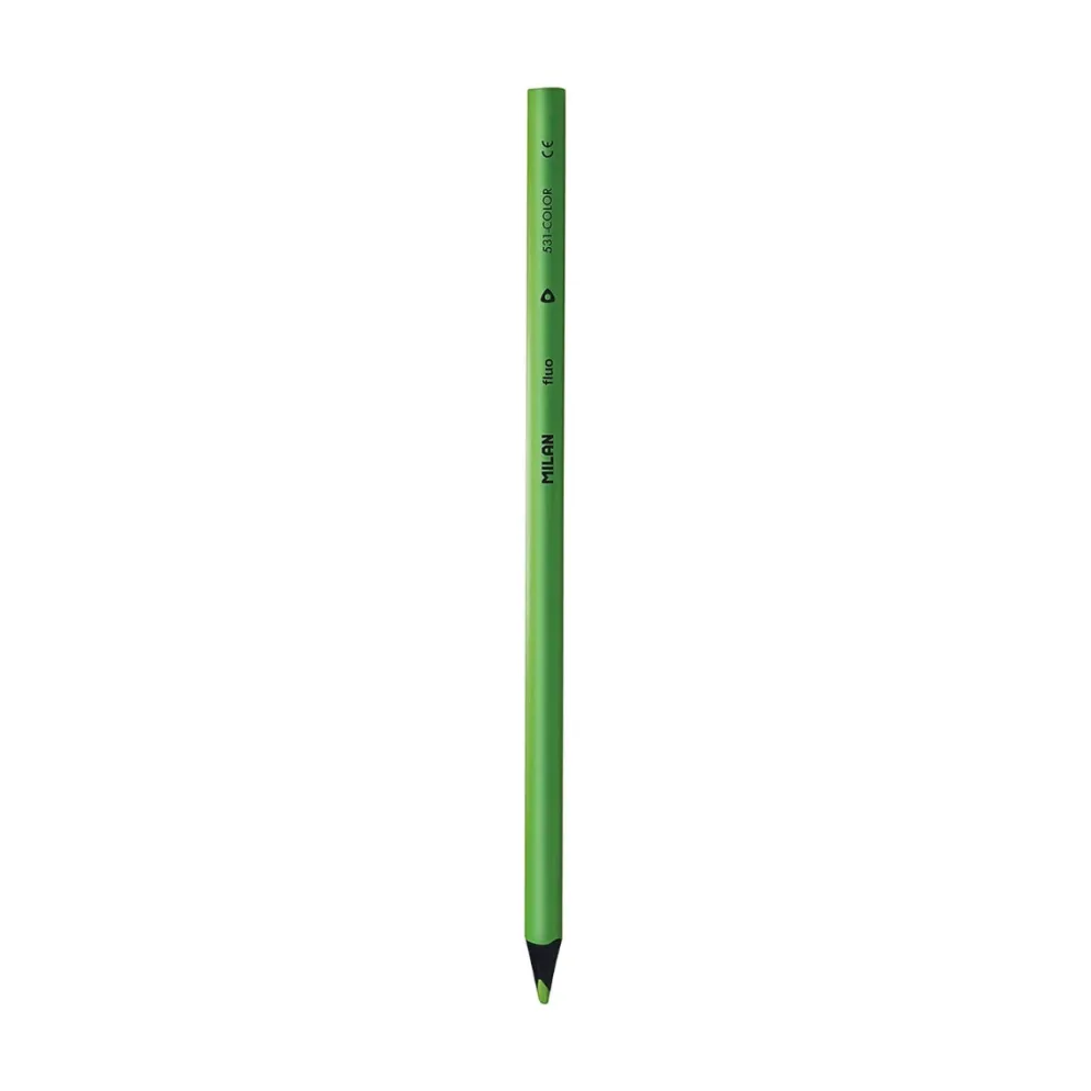 Milan Fluorescent Black Wood Fluo Colour Pencils (Set of 6)