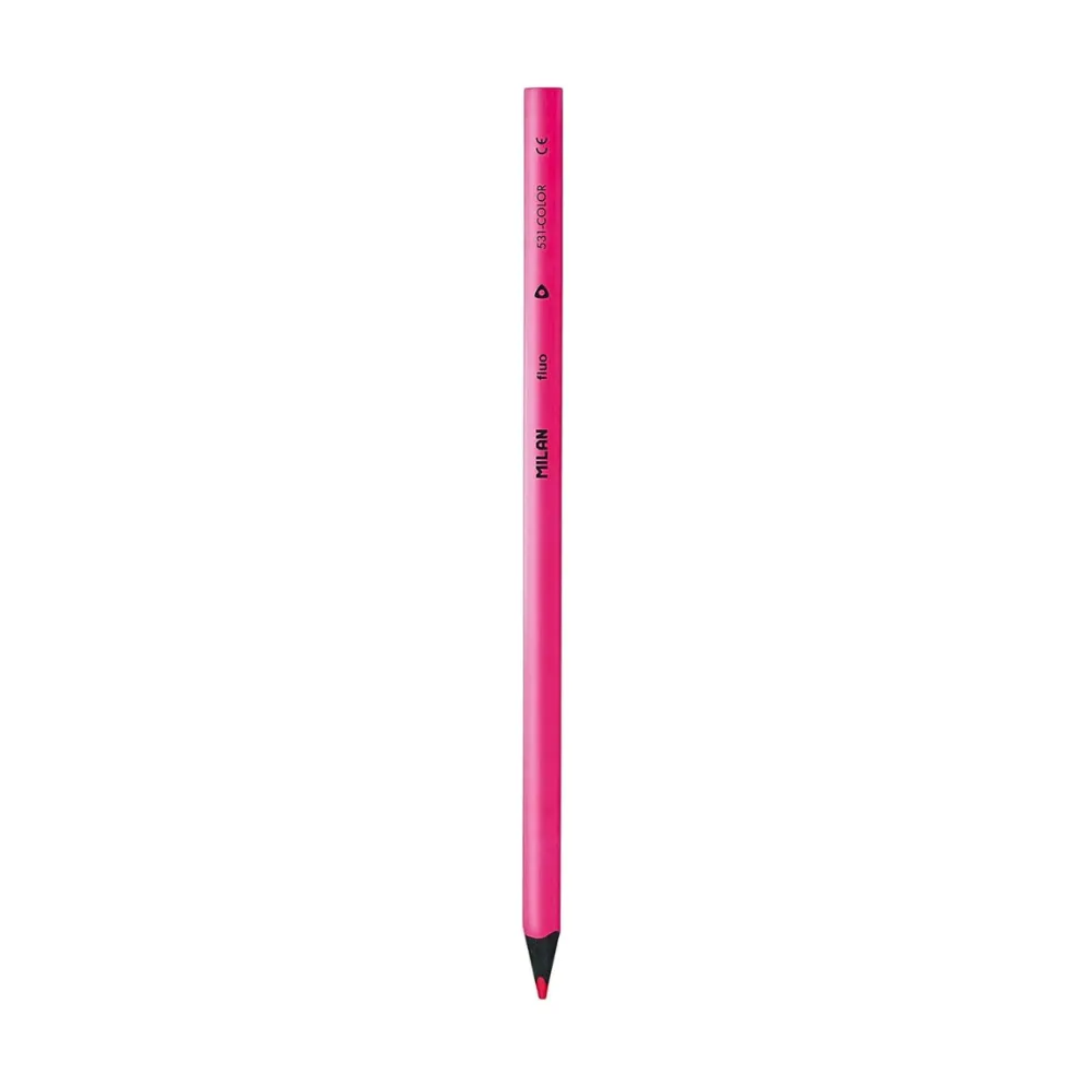 Milan Fluorescent Black Wood Fluo Colour Pencils (Set of 6)