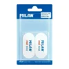MILAN Oval 1012 Erasers – Soft Synthetic Rubber (Pack of 2)
