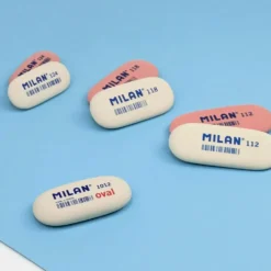 MILAN Oval 1012 Erasers – Soft Synthetic Rubber (Pack of 2)