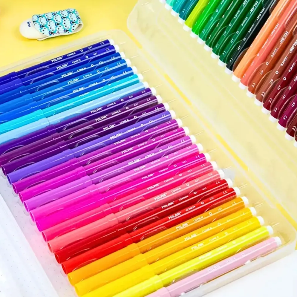 Milan Fibrepen Colouring Pens – Case of 50 Colours