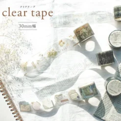 Mind Wave Clear Tape 30mm - Vintage Grid Pattern