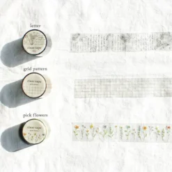 Mind Wave Clear Tape 30mm - Vintage Grid Pattern
