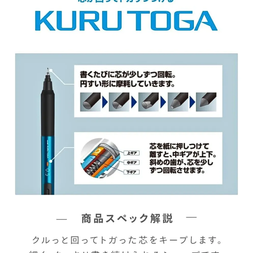 Mitsubishi Uni Kuru Toga KS Mechanical Pencil 0.5mm