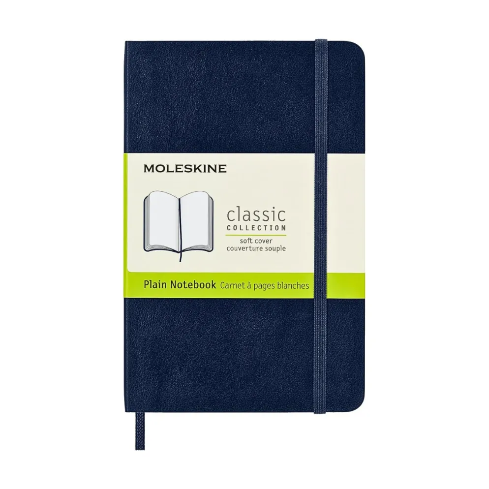 Moleskine Classic Notebook Soft Cover, A6 Pocket Size - Sapphire Blue