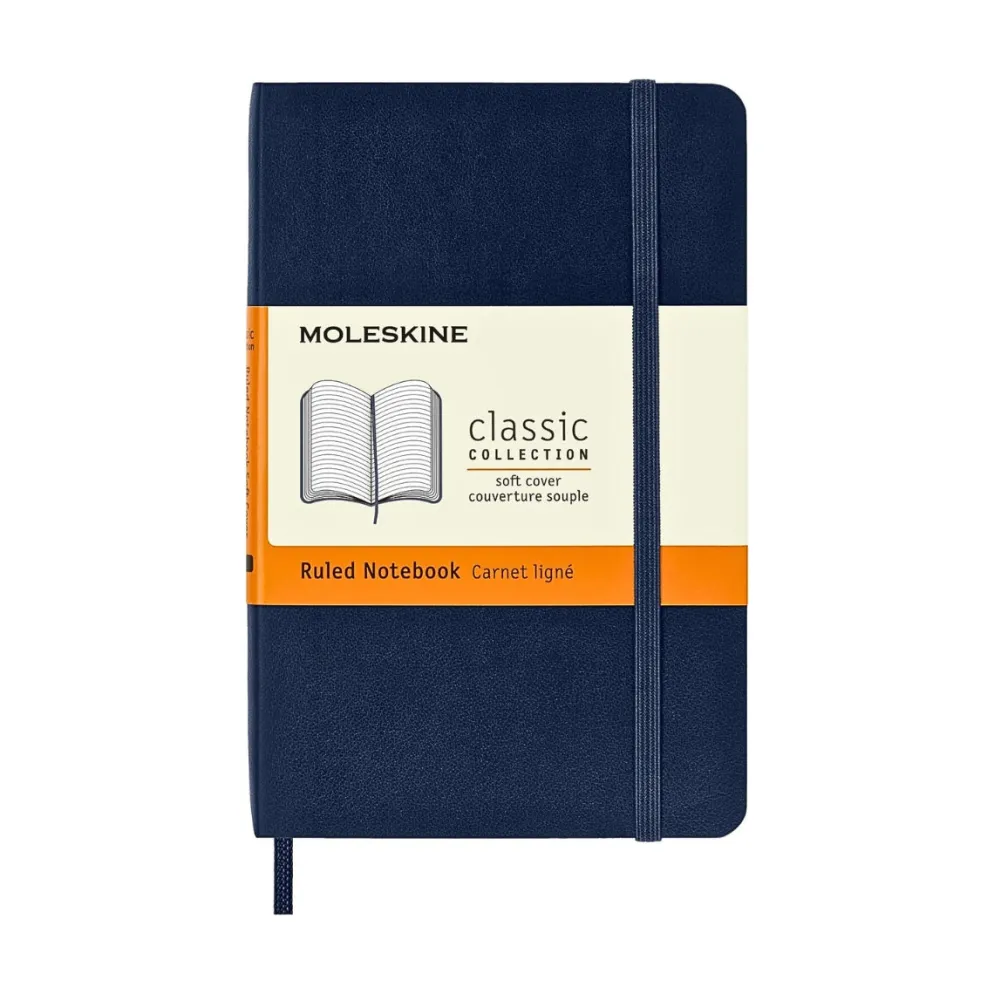 Moleskine Classic Notebook Soft Cover, A6 Pocket Size - Sapphire Blue